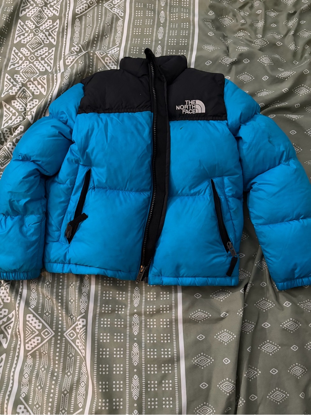 The North Face Bright Blue & Black Kids Puffer Jacket